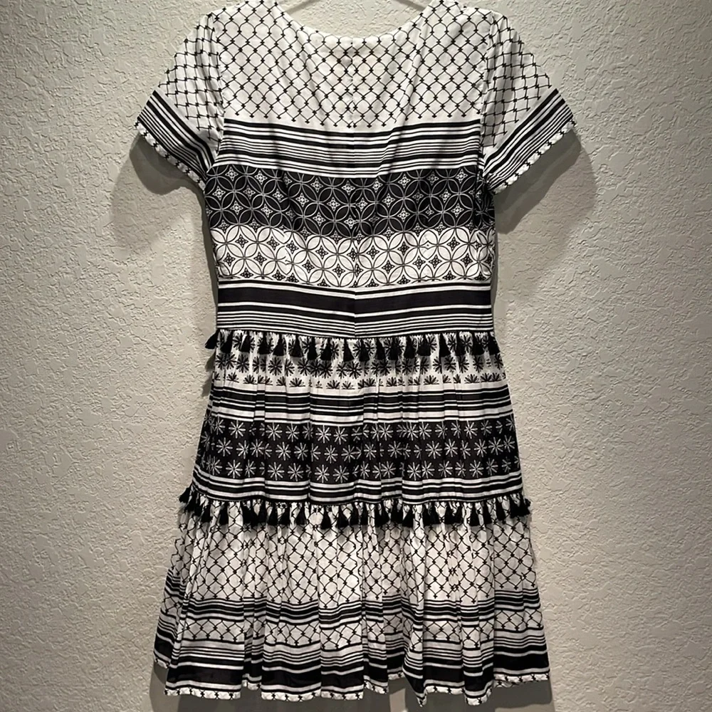 ANTHROPOLOGIE x AIJEK Pias Short Dress Tassel Cotton Bohemian Dress - Picture 10 of 12